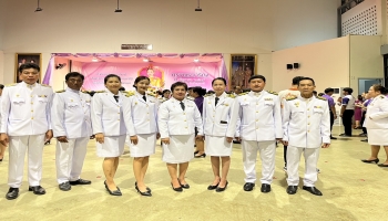 เข้าร่วมพิธีทำบุญตักบาตรและวางพานพุ่มเงิน-พุ่มทองและจุดเทียนถวายพระพรชัยมงคล นื่องในโอกาสวันเฉลิมพระชนมพรรษาสมเด็จพระนางเจ้าฯ พระบรมราชินี 3 มิถุนายน 2567