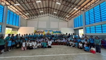 โครงการส่งเสริมคุณธรรมเด็กให้ระลึกถึงพระคุณแม่โรงเรียนอนุบาลหนองกองร่วมกับศูนย์พัฒนาเด็กเล็กองค์การบริหารส่วนตำบลบ้านค้อ